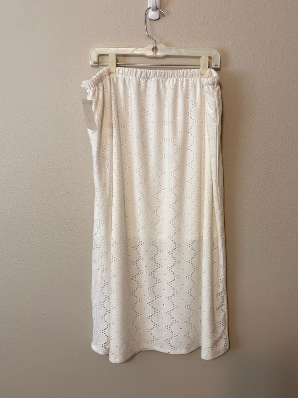 Vero Moda Cream Eyelet Midi Skirt